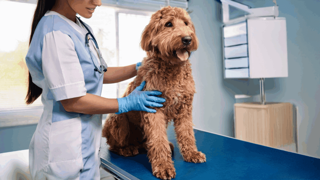 Knipbeurt Labradoodle thuis, verzorging en gezondheidscontrole voor Labradoodles, professionele dierenarts controle, hondenverzorging en advies voor Labradoodle eigenaren.